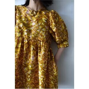 KIKA VARGAS X TARGET Mum Floral Puff Sleeve Mini Babydoll Dress Size Small Boho